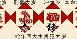 2025年犯太歲生肖，蛇、虎、猴、豬必看！